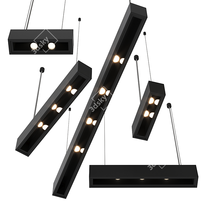 Nis 1200 White Line Pendant 3D model image 2