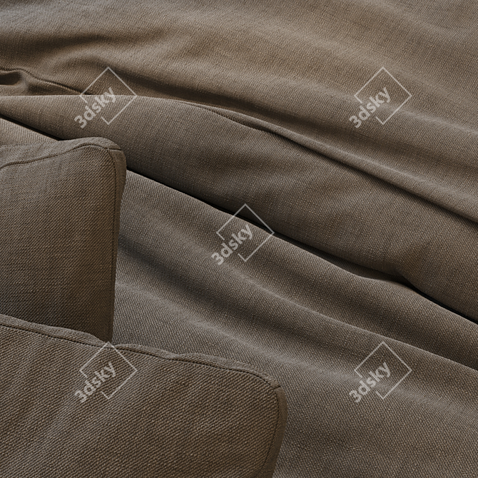 PBR Fabric Texture Set - Beige, Brown, Grey 3D model image 2