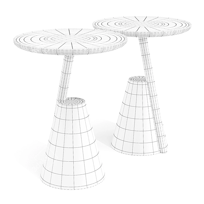 Wendelbo Mate: Geometric Elegance Side Table 3D model image 2