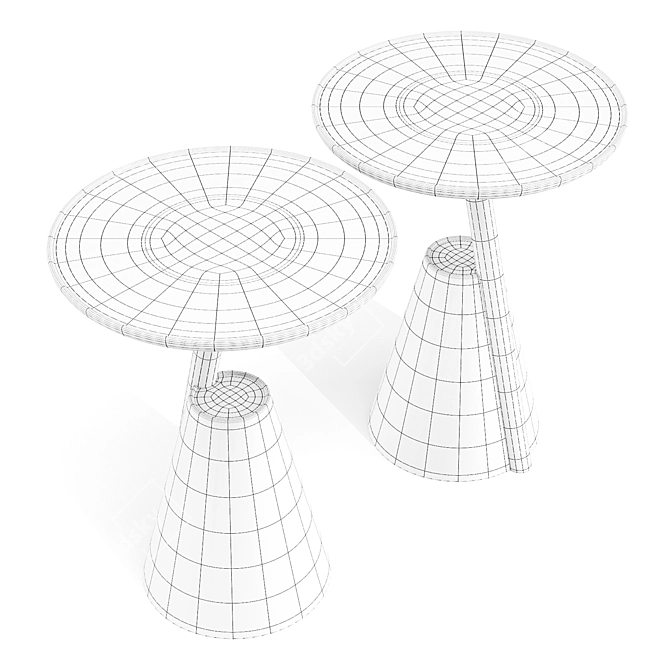 Wendelbo Mate: Geometric Elegance Side Table 3D model image 4