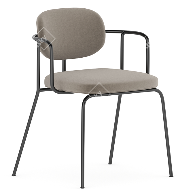 Modern Lunch Chair Frame Sero 3D model image 1