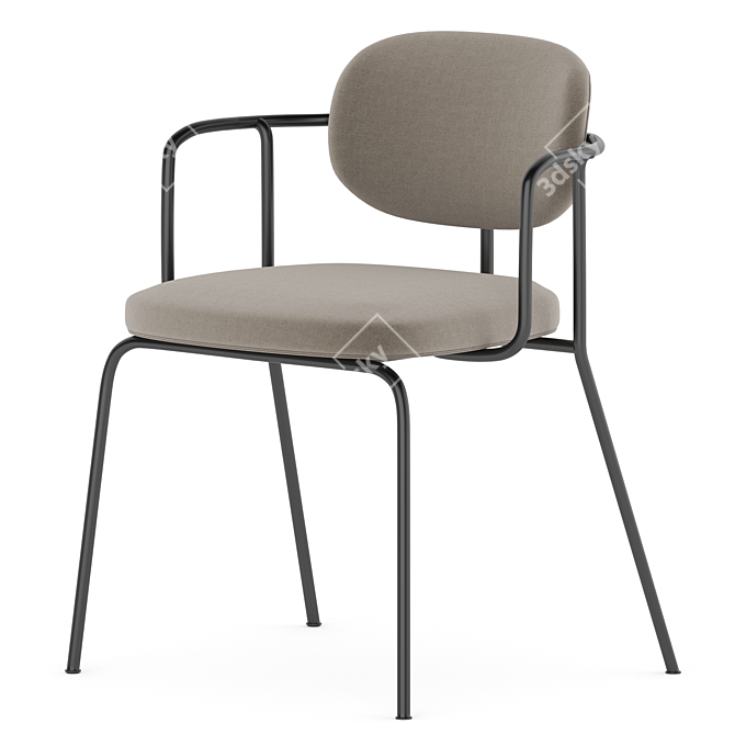 Modern Lunch Chair Frame Sero 3D model image 2