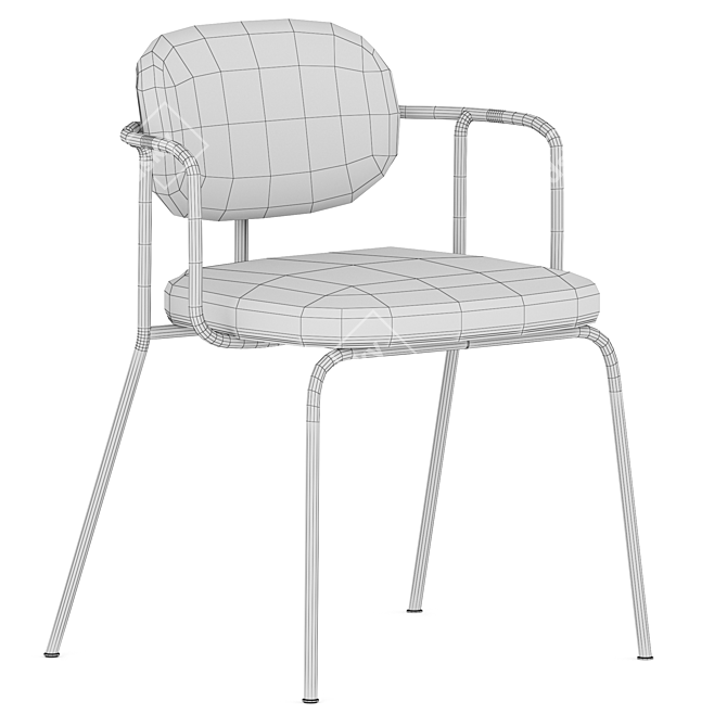 Modern Lunch Chair Frame Sero 3D model image 5