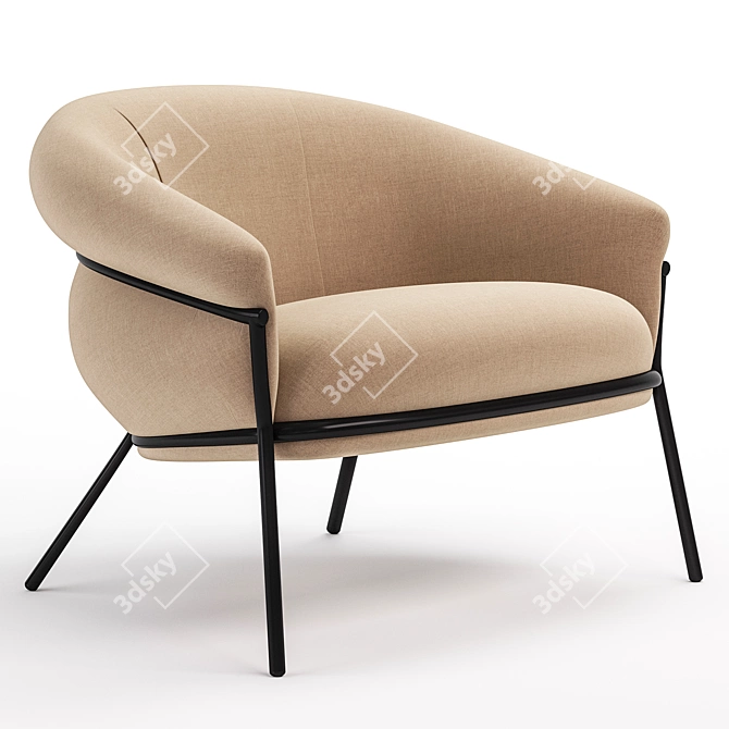 Modern Grasso Armchair 2015 Model 3D model image 3