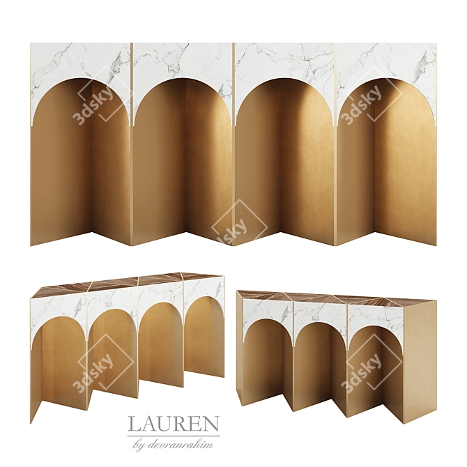 Elegant Lauren Console Design 3D model image 4