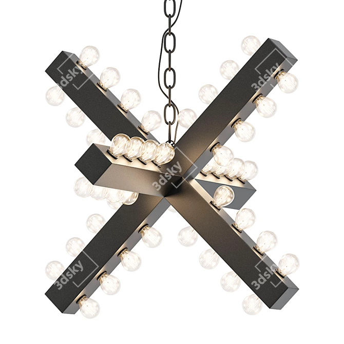 Modern Nero Chandelier 74 3D model image 1