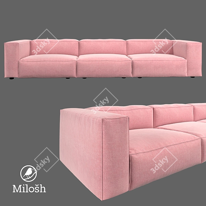 Modern High-Poly Milosh Sofa 3D model image 2