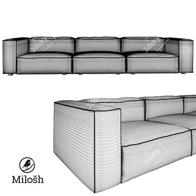 Modern High-Poly Milosh Sofa 3D model image 3