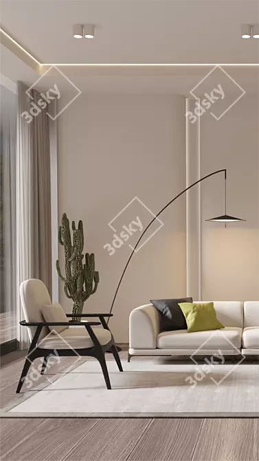 Ergonomic DBS Office Chair 3D model image 3