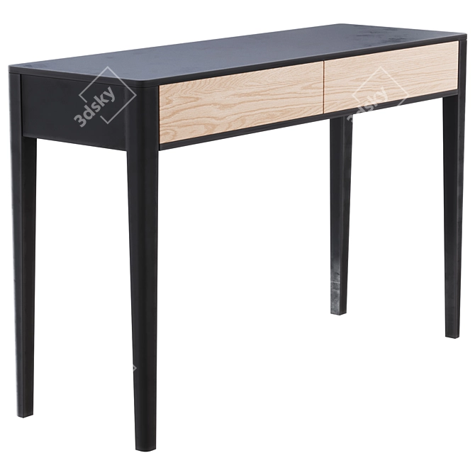 Ellipse Fjord Console with Drawers 3D model image 1