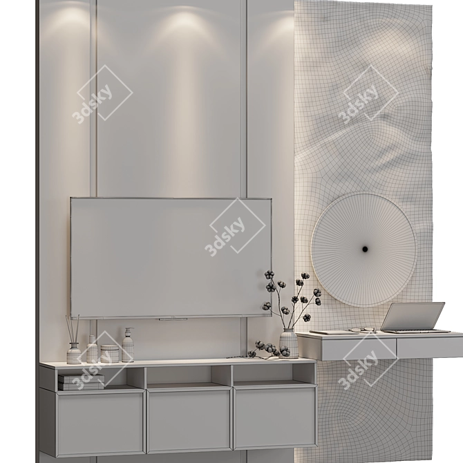 Modern TV Wall Unit 13 3D model image 3