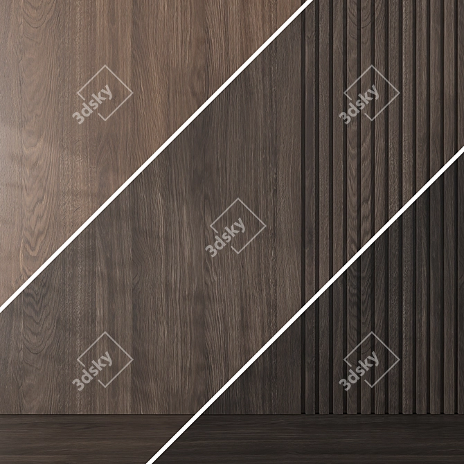 Seamless Oak Textures Pack 3D model image 5
