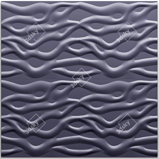Stripe Panel Decor 3D Model 3D model image 1