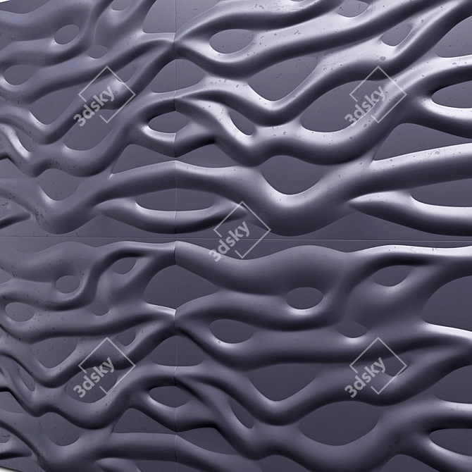 Stripe Panel Decor 3D Model 3D model image 4