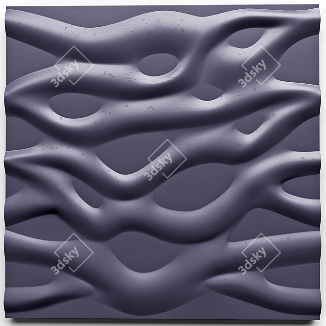 Stripe Panel Decor 3D Model 3D model image 5