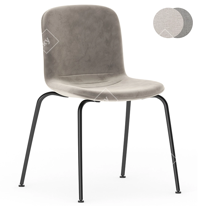 Modern Stackable Tube Chair 3D model image 4