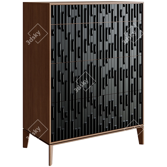 Terracotta Canyon One Drawer Dresser 3D model image 3