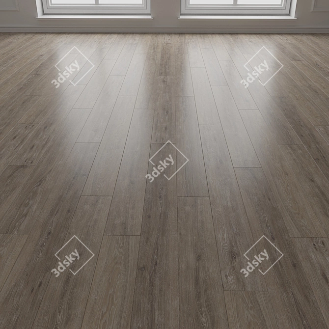 Engineered Wood Flooring in Dark Oak 3D model image 3