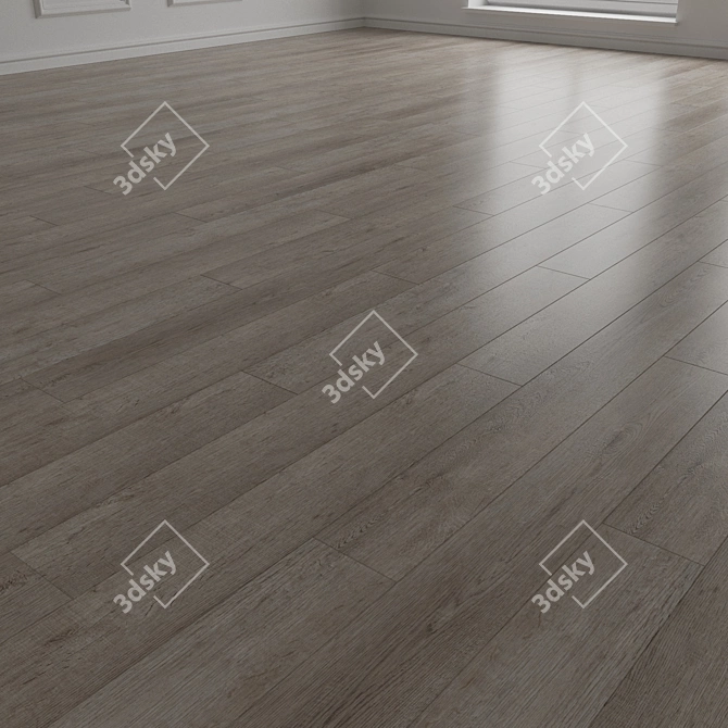Engineered Wood Parquet Floor 3D model image 2