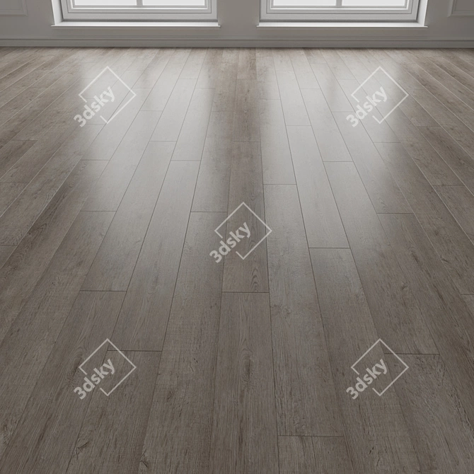 Engineered Wood Parquet Floor 3D model image 3