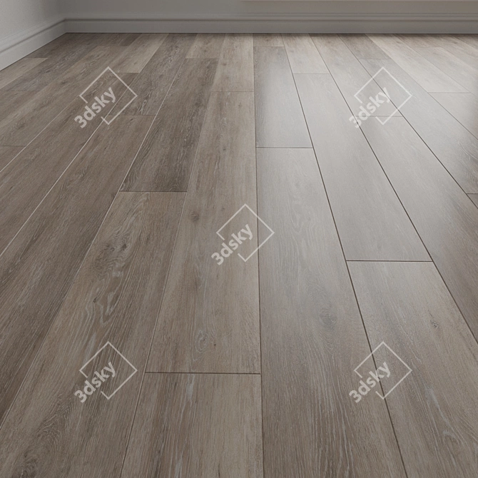 Engineered Wood Parquet Flooring 3D model image 1