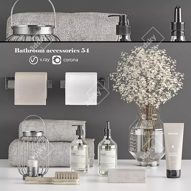Bathroom Set 3D Models Bundle 3D model image 1