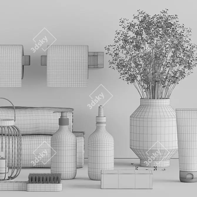 Bathroom Set 3D Models Bundle 3D model image 4