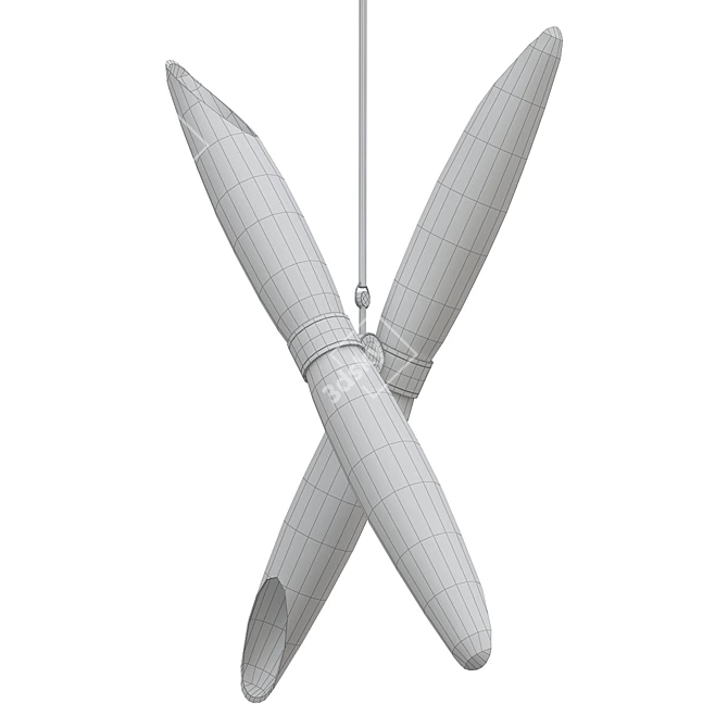 Celestial Glow Pendant 3D model image 2