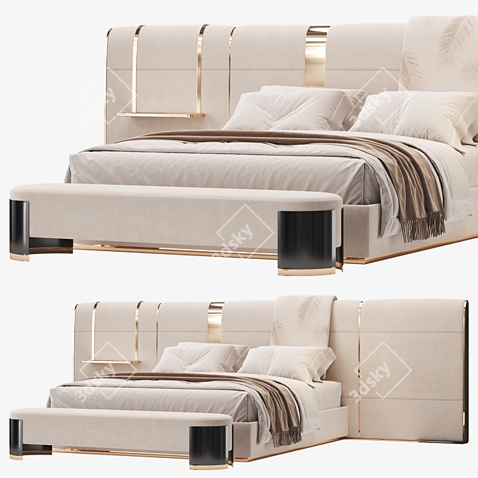Italian Ginko Coral Chair Set 3D model image 1