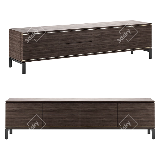 Modern TV Cabinet by Laskasas 3D model image 1