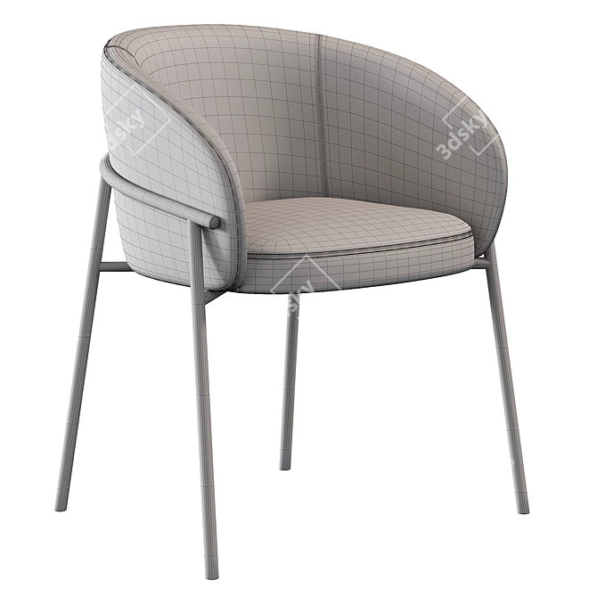 Contemporary Rimo Chair 3D model image 6