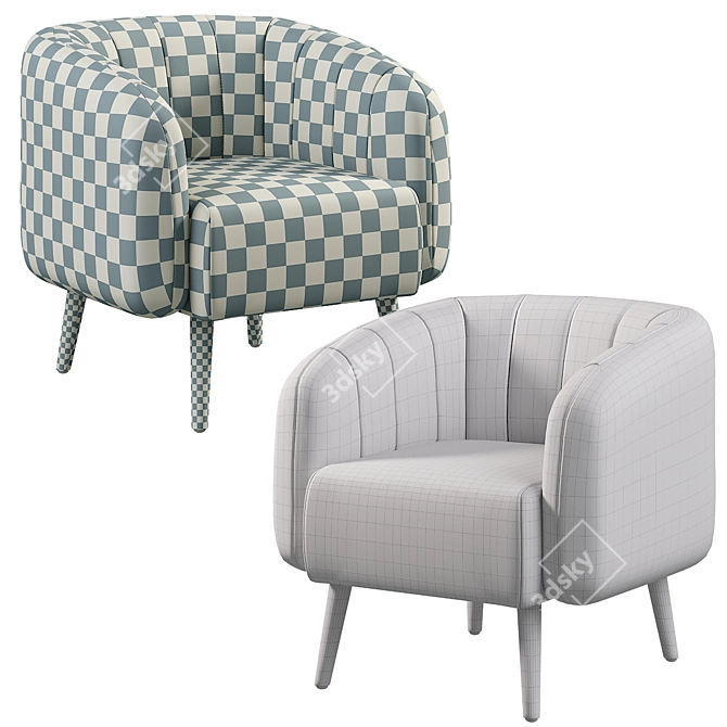 Modern Armchair 2014 in Corona 3D model image 6