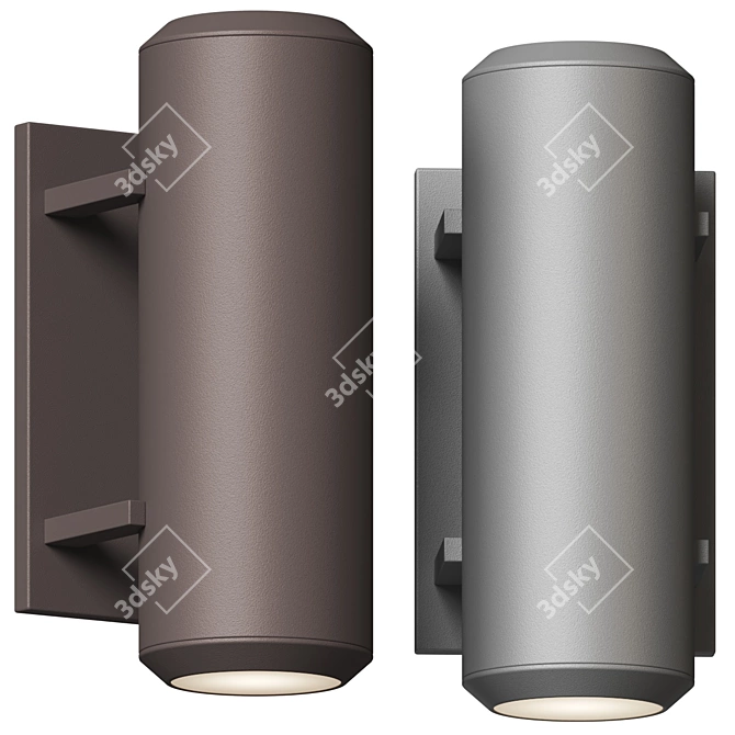 Modern Aluminum Outdoor Wall Light 3D model image 1