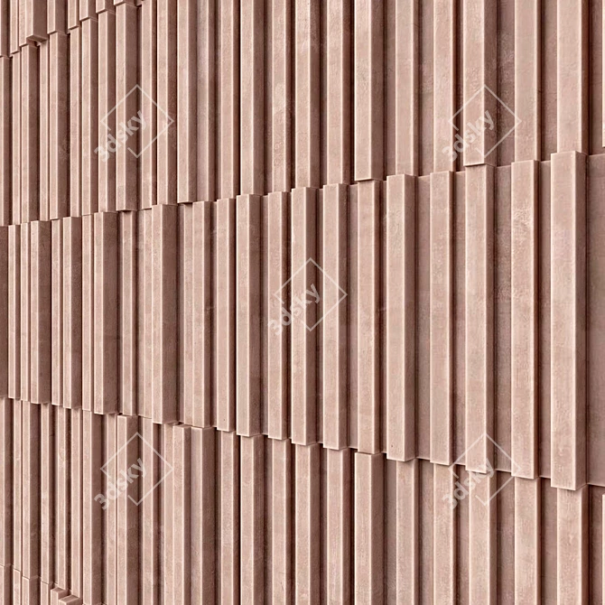 Ultra-Thin Panel Rail Texture 3D model image 4