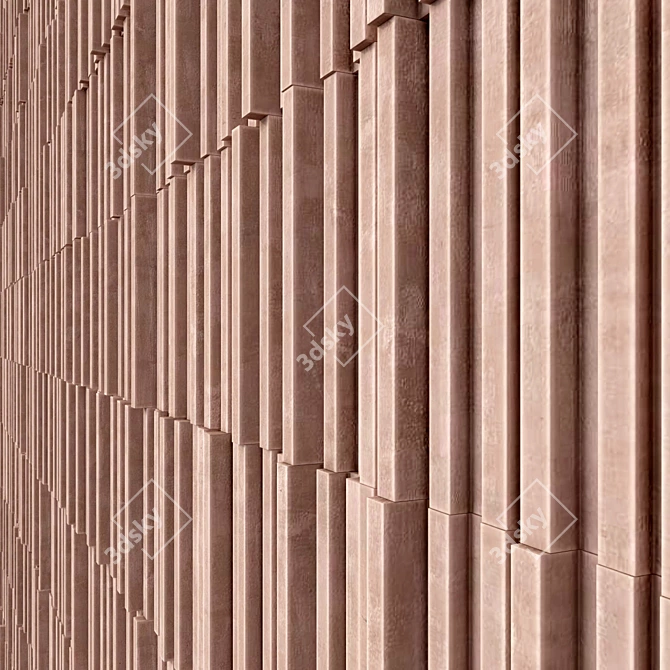 Ultra-Thin Panel Rail Texture 3D model image 5