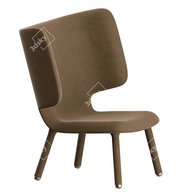 Modern Tembo Lounge Chair Design 3D model image 5
