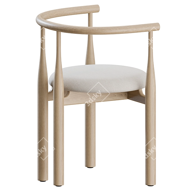 Scandinavian Dining Set with Table 3D model image 7