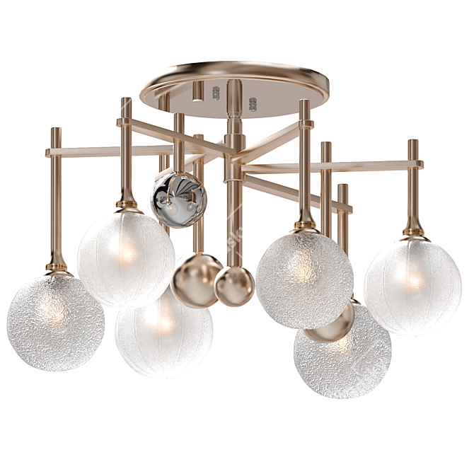 Elegant Majorette Ceiling Light Flush 3D model image 1