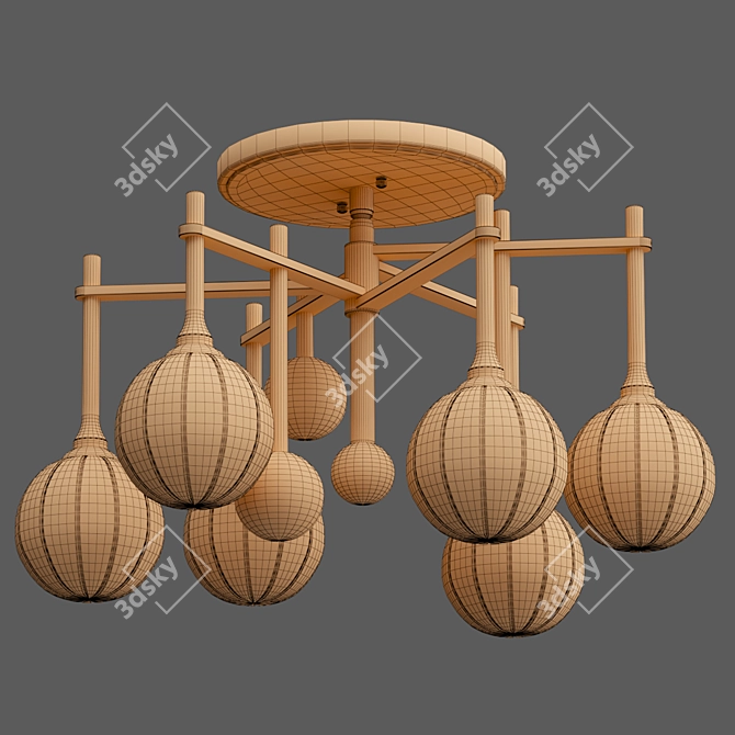 Elegant Majorette Ceiling Light Flush 3D model image 3