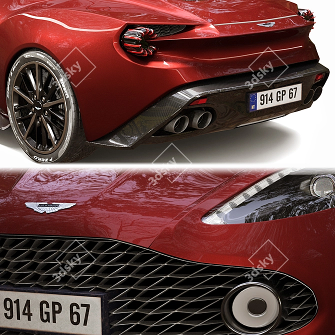 Aston Martin Vanquish Zagato 3D Model 3D model image 7