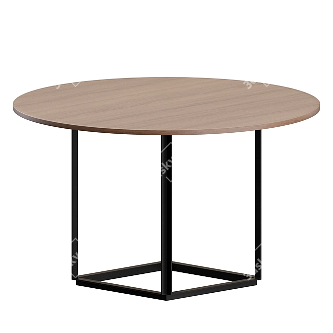 Modern Dining Set with 4 Chairs 3D model image 12