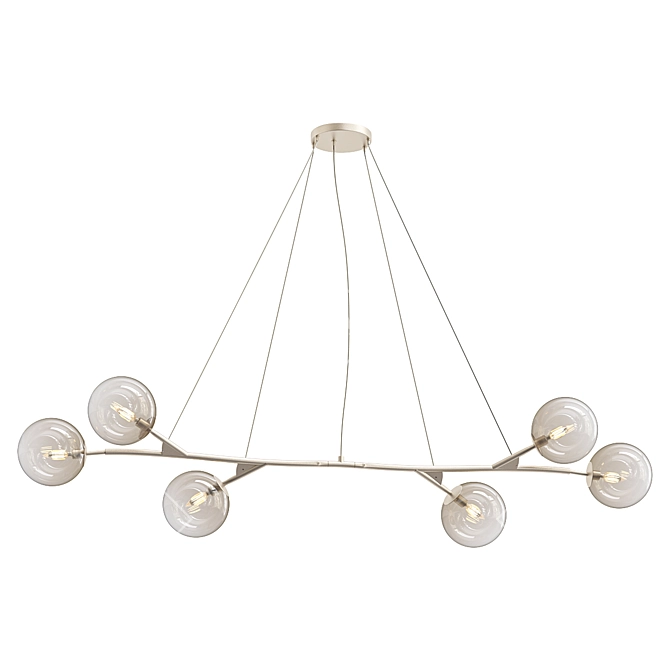 Elegant Bunch 6-Light Chandelier 3D model image 1