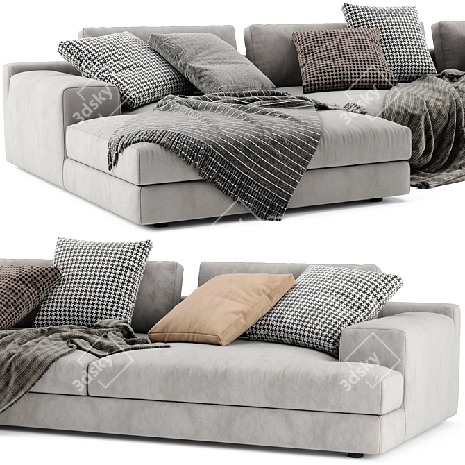 Modern Cassina Chaise Longue Sofa 3D model image 3