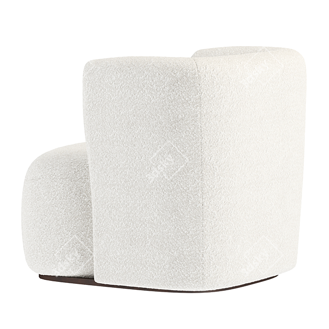 Cozy Nidou Bouclé Armchair 3D model image 2