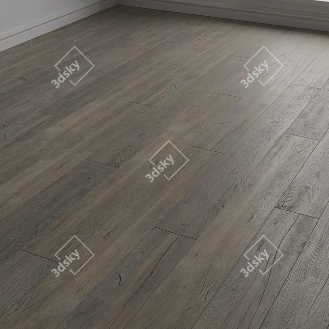 Engineered Wood Parquet Flooring 3D model image 2