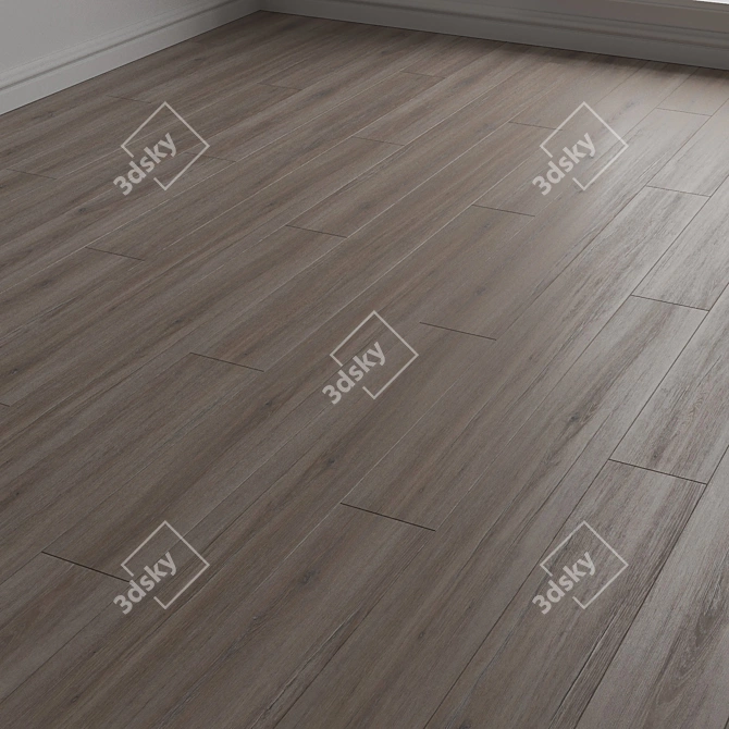 Dark Oak Laminate Flooring Parquet 3D model image 2