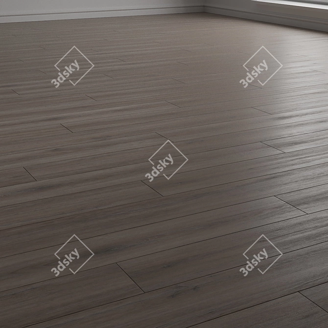 Dark Oak Laminate Flooring Parquet 3D model image 3