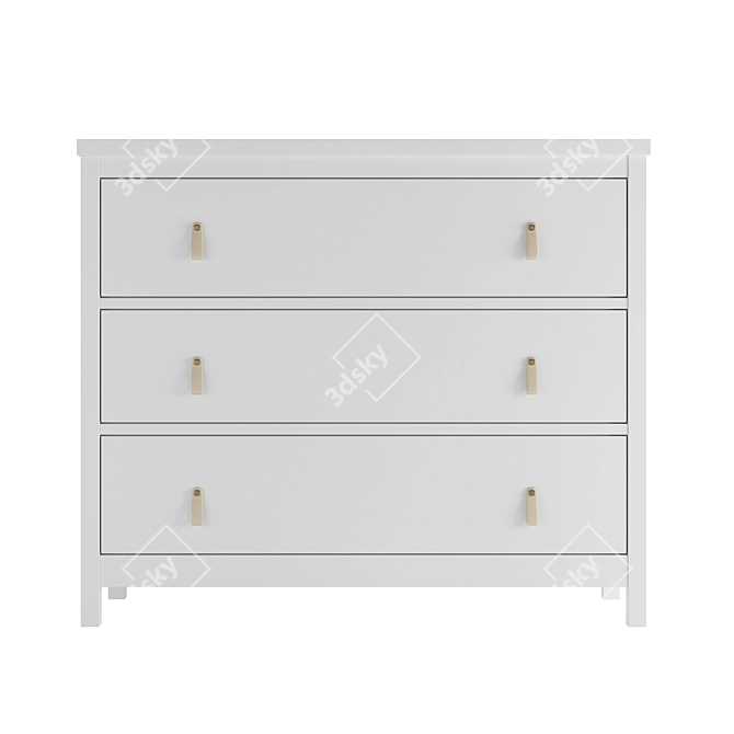 White Wood Komod by Ellipsefurniture 3D model image 6