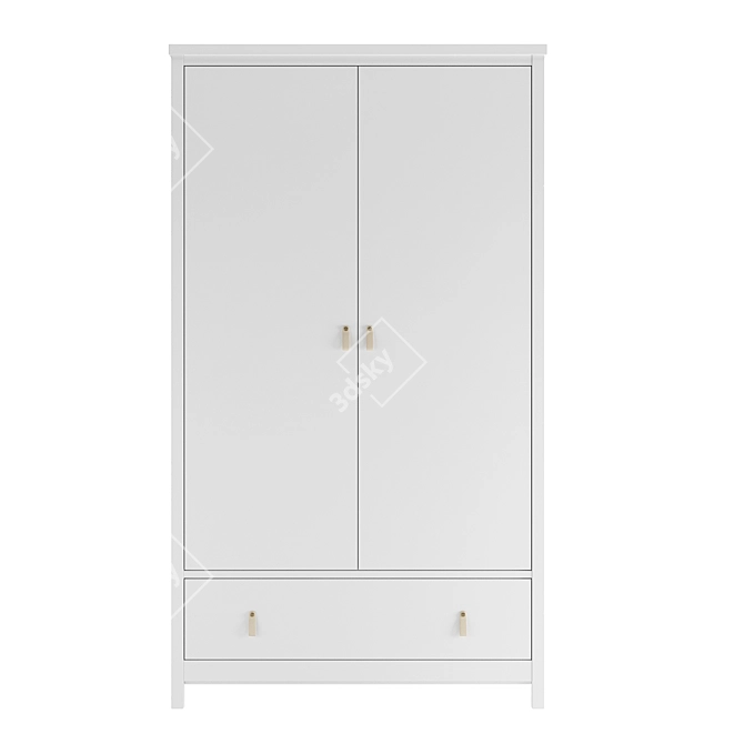 Wood by Ellipsefurniture Wardrobe White 3D model image 2