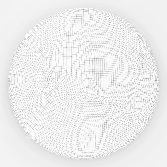 Modern Floral Plaster Panel 3D model image 2